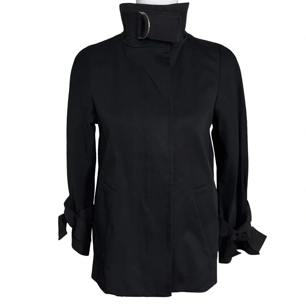 Ann Taylor Black Jacket Winter Cotton Spandex